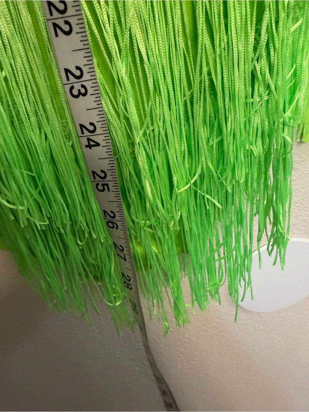 WEISSMAN Dance Costume flapper fringe Broadway jazz Von Dutch 17921 neon SA
